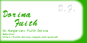 dorina fuith business card